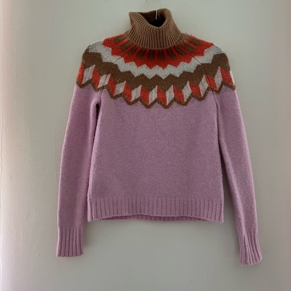 J Crew Fair Isle Turtleneck Sweater In 